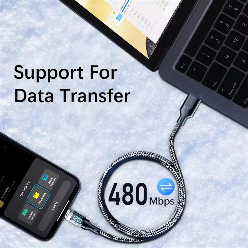 Super Fast Charging Cable with LED display