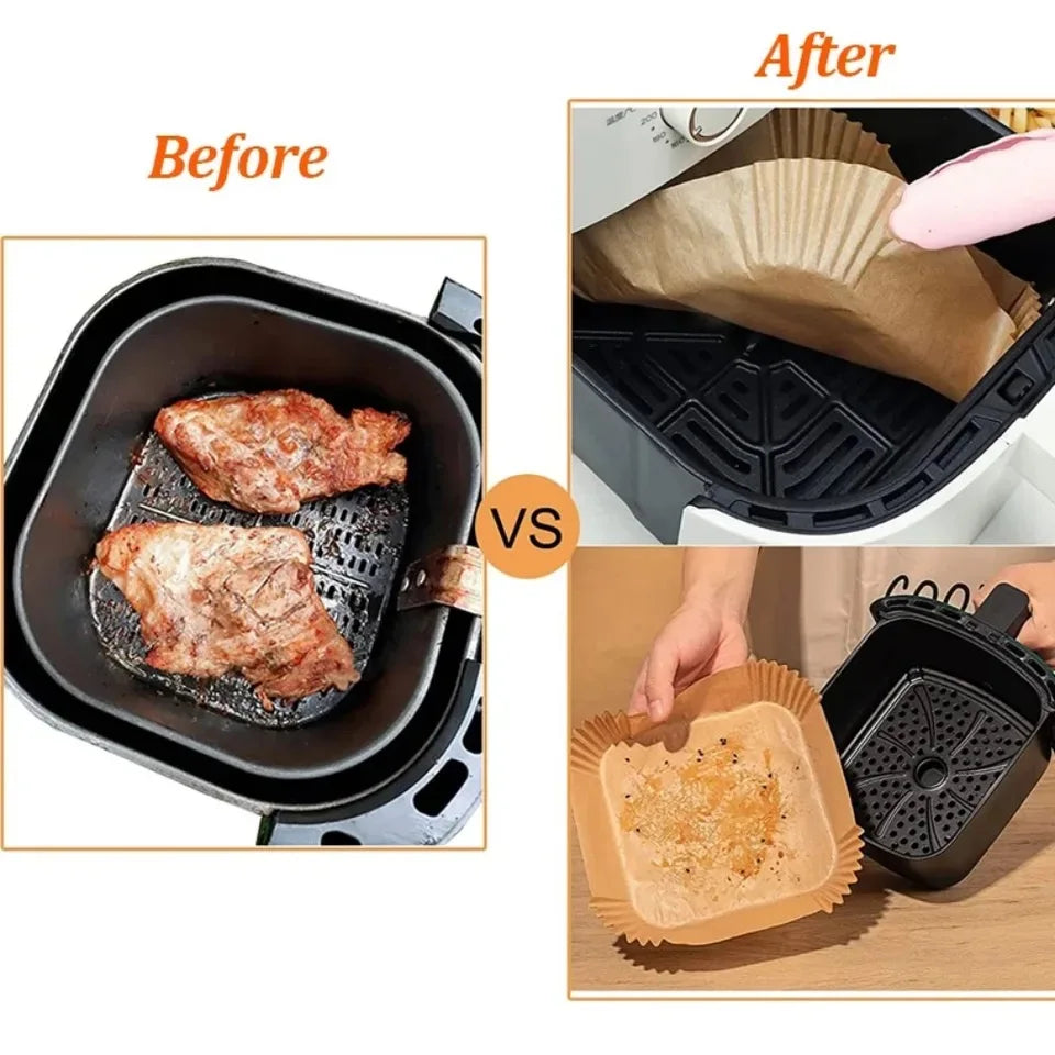 50pcs/set Air Fryer Disposable Paper