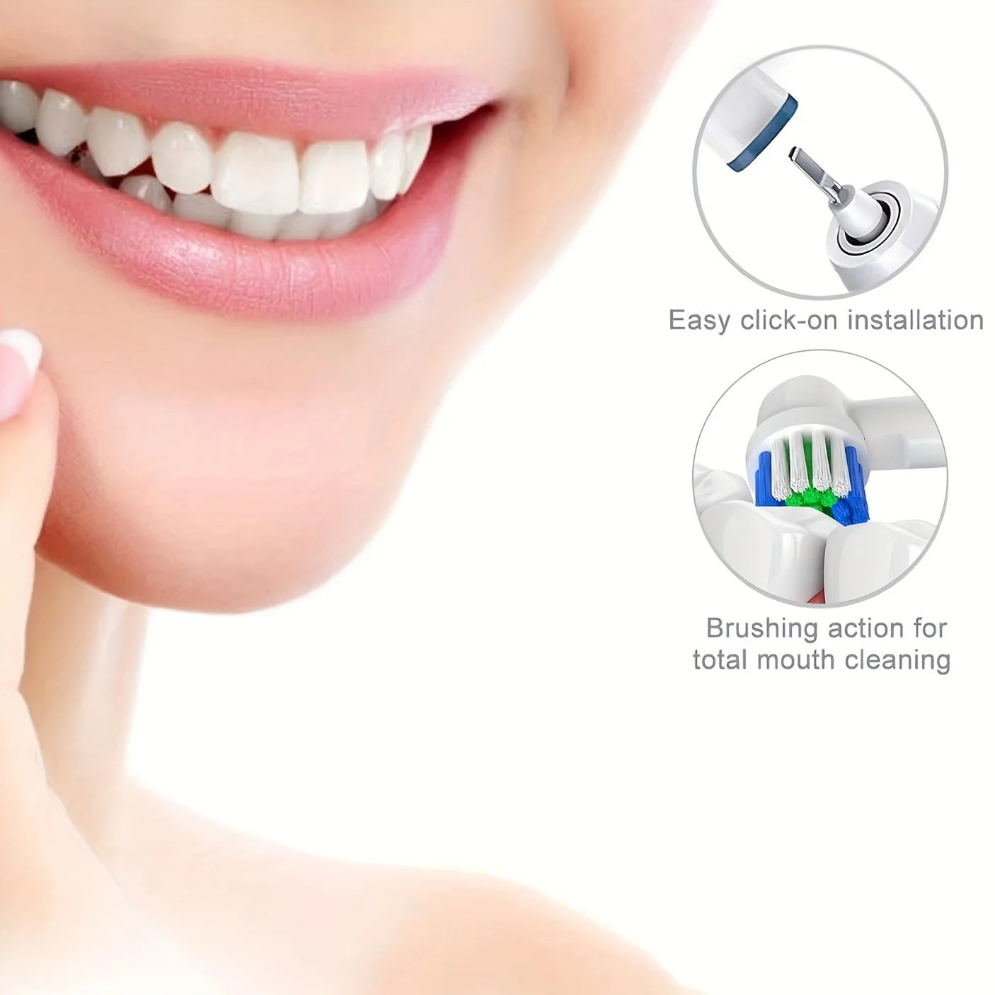 Replacement Toothbrush Heads Compatible with Oral-B